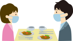 婚活マスク食事