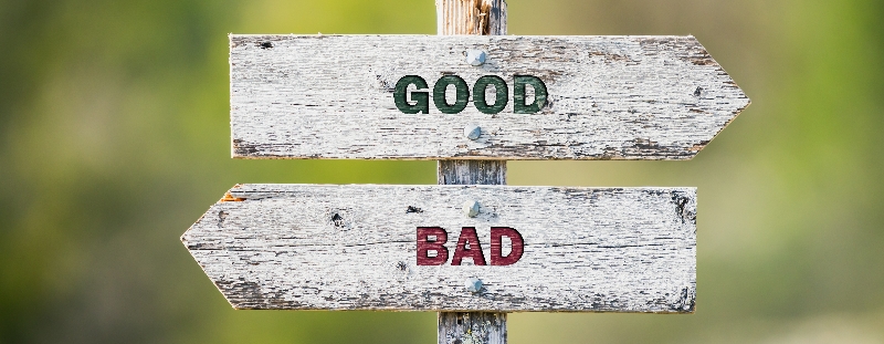 GOODとBADの標識